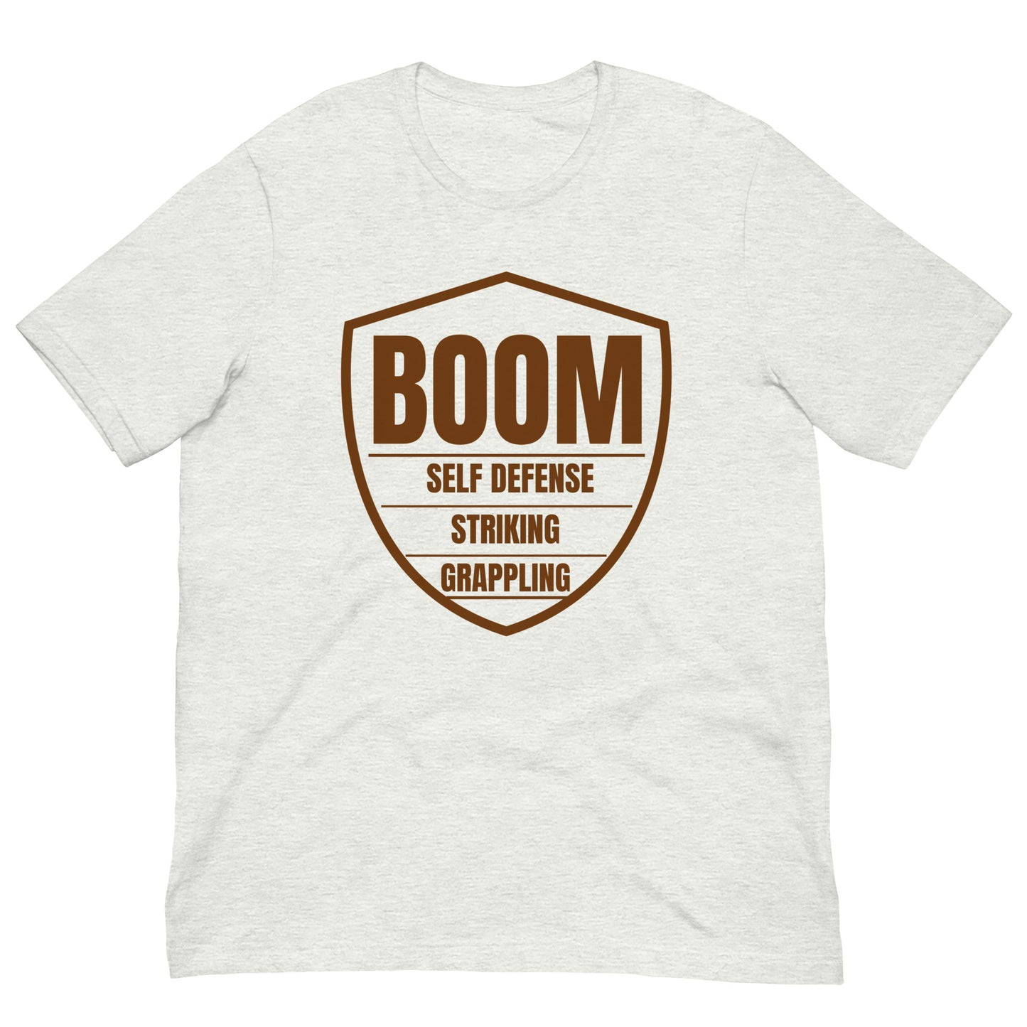 Brown Belt Boom Shield Unisex t-shirt