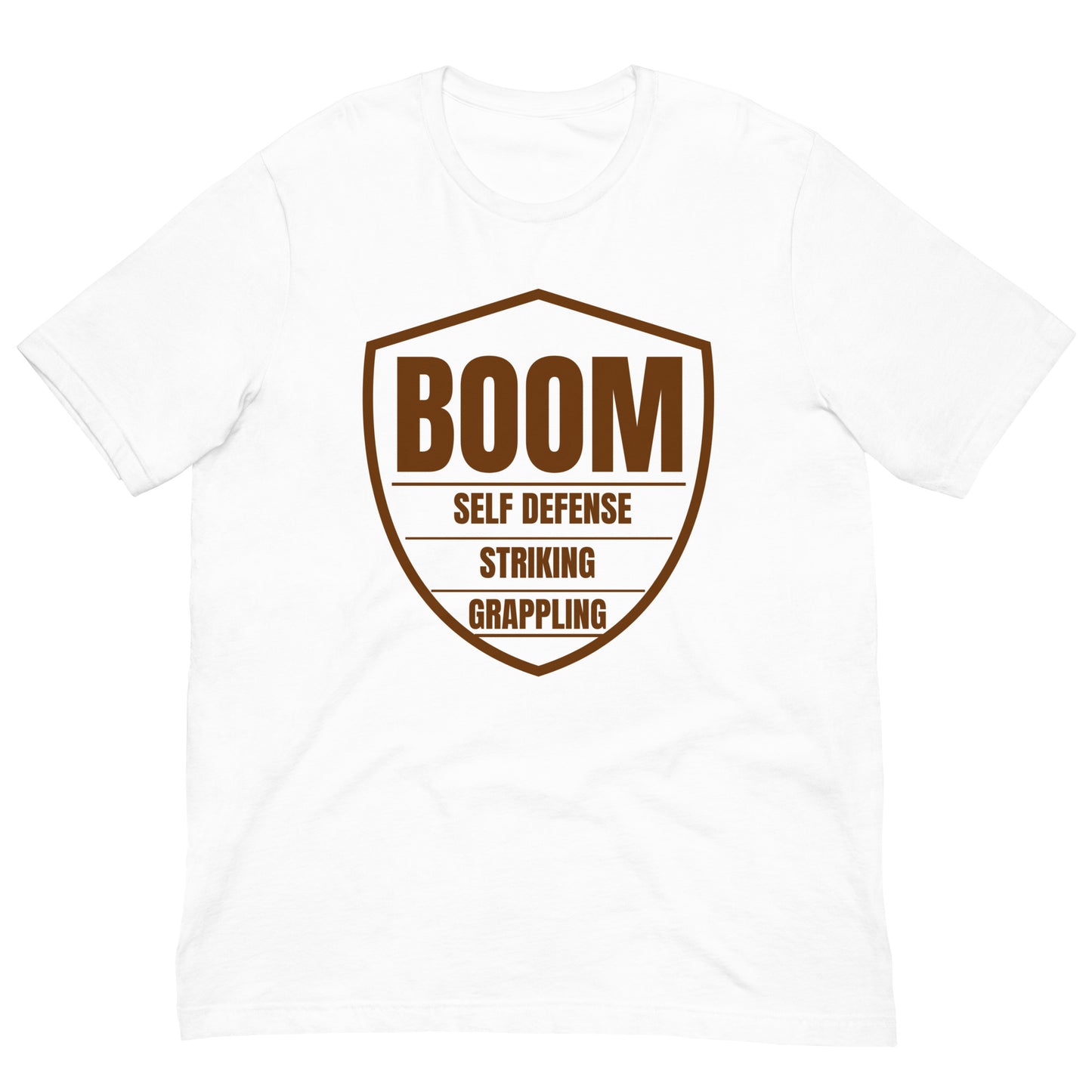 Brown Belt Boom Shield Unisex t-shirt