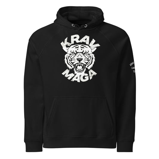 Krav Maga Tiger Unisex eco raglan hoodie(Runs about 2 sizes small)