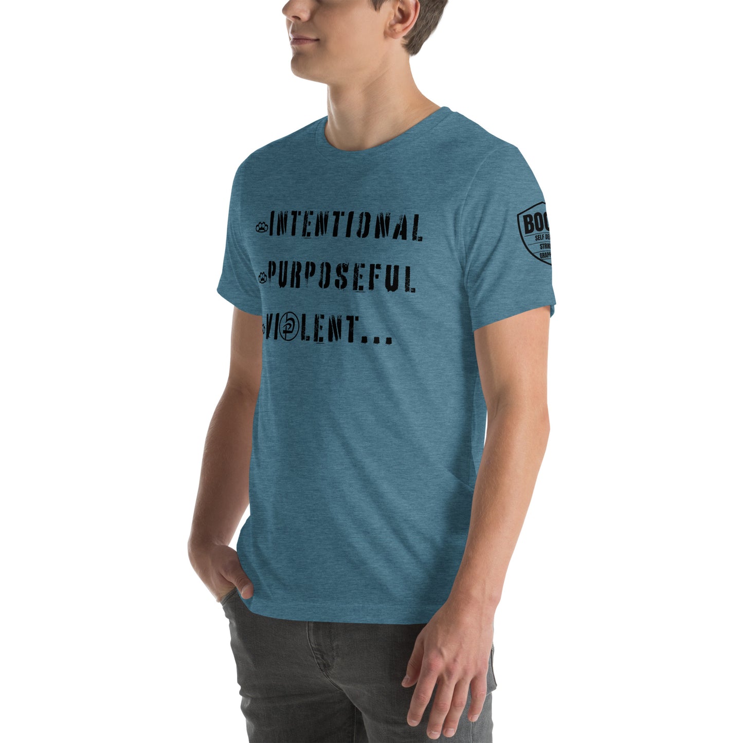 Intentional Purposeful Violent Front Unisex t-shirt