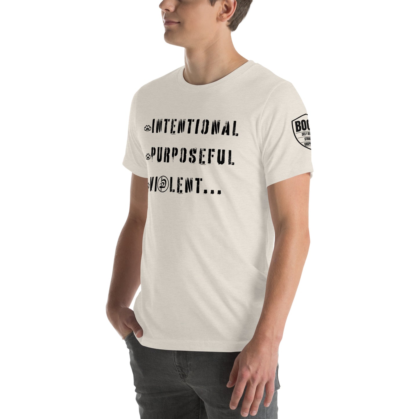 Intentional Purposeful Violent Front Unisex t-shirt