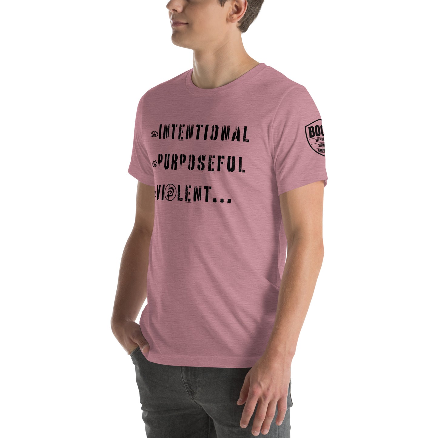 Intentional Purposeful Violent Front Unisex t-shirt