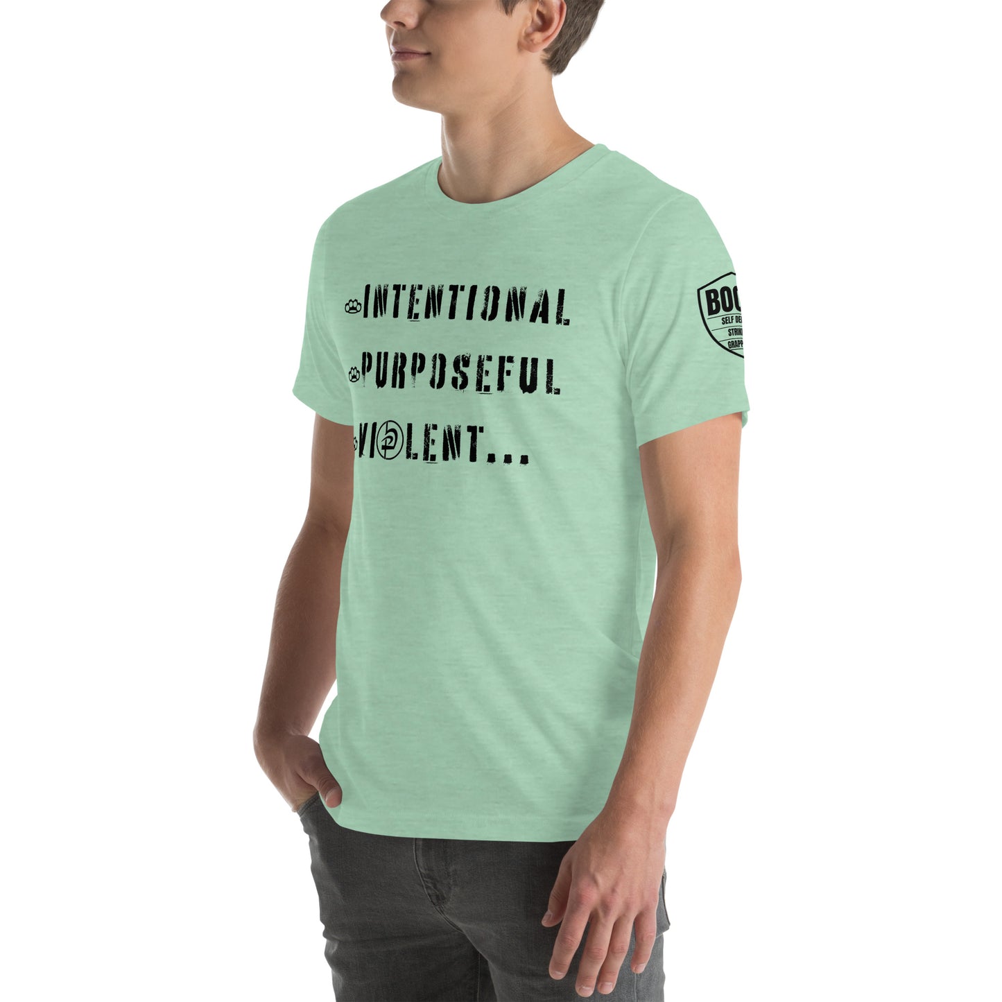 Intentional Purposeful Violent Front Unisex t-shirt