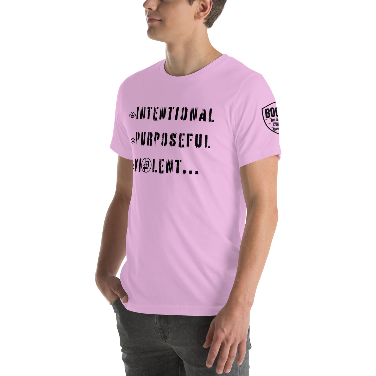 Intentional Purposeful Violent Front Unisex t-shirt