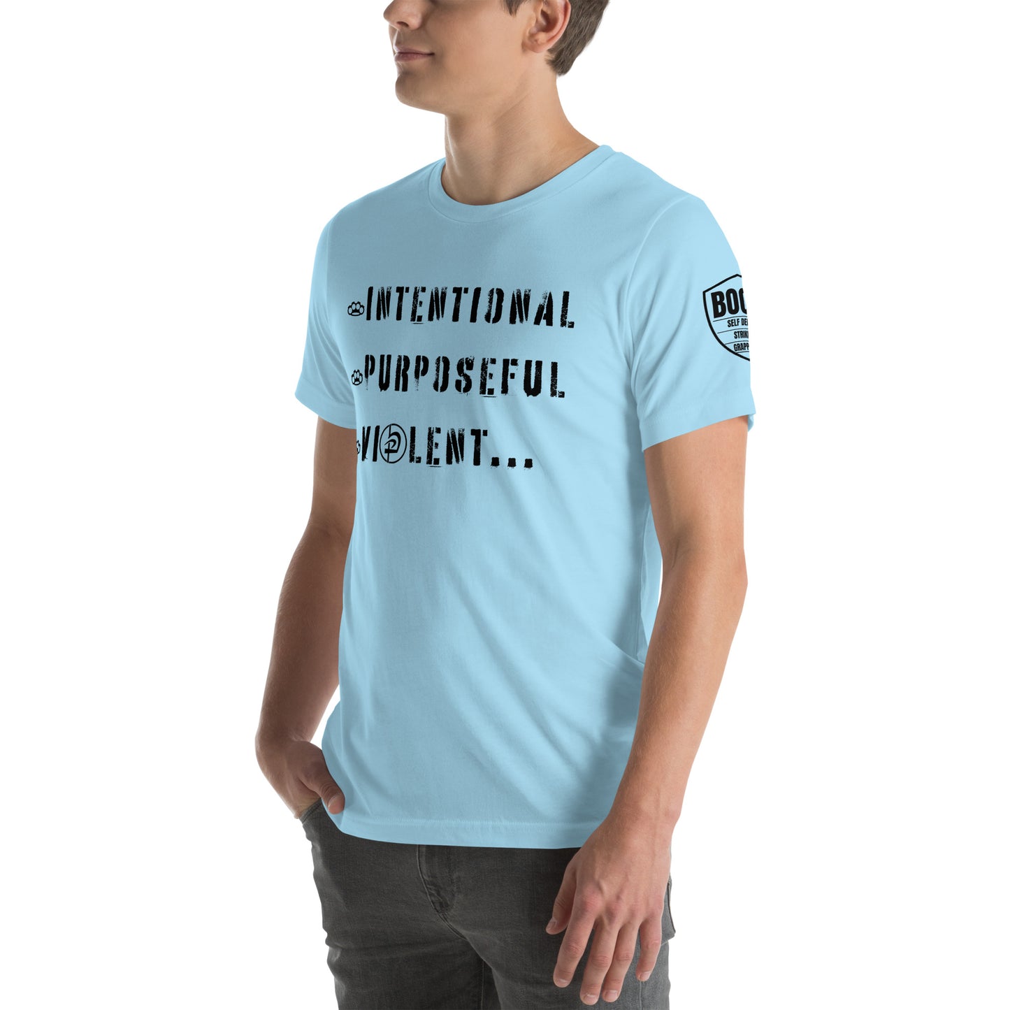 Intentional Purposeful Violent Front Unisex t-shirt