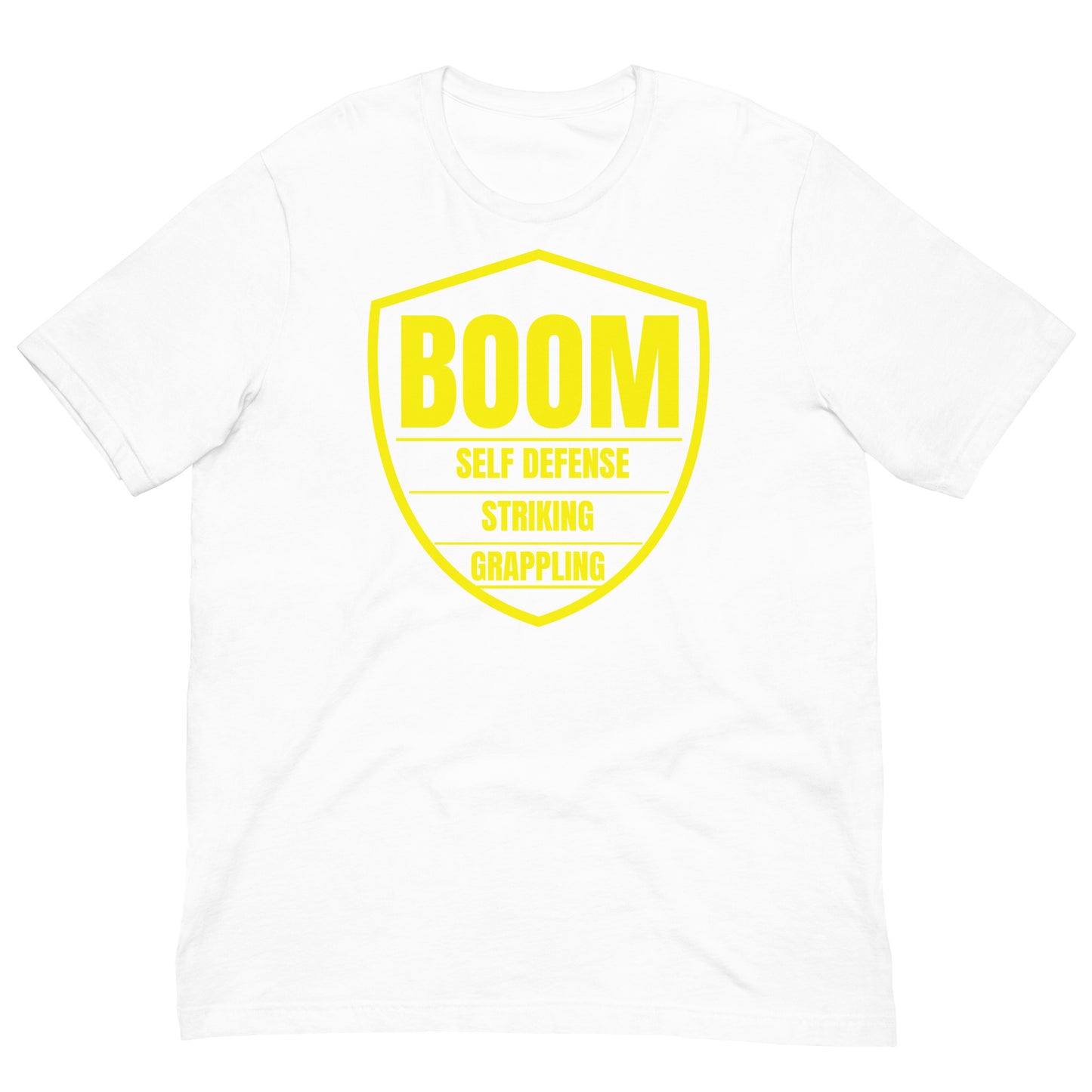 Yellow Belt Boom Shield Unisex t-shirt