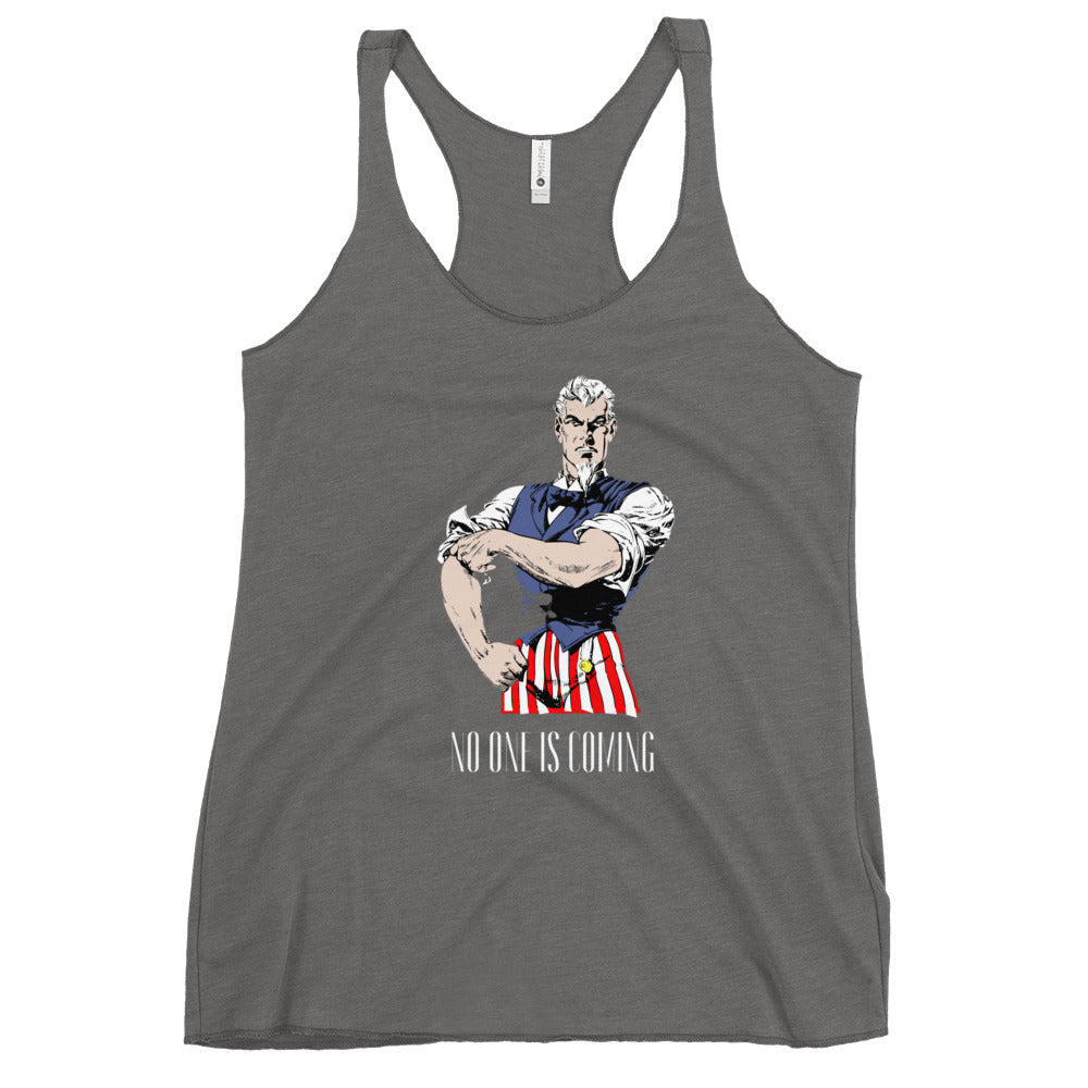 No One Is Coming Uncle Sam Women's Racerback Tank