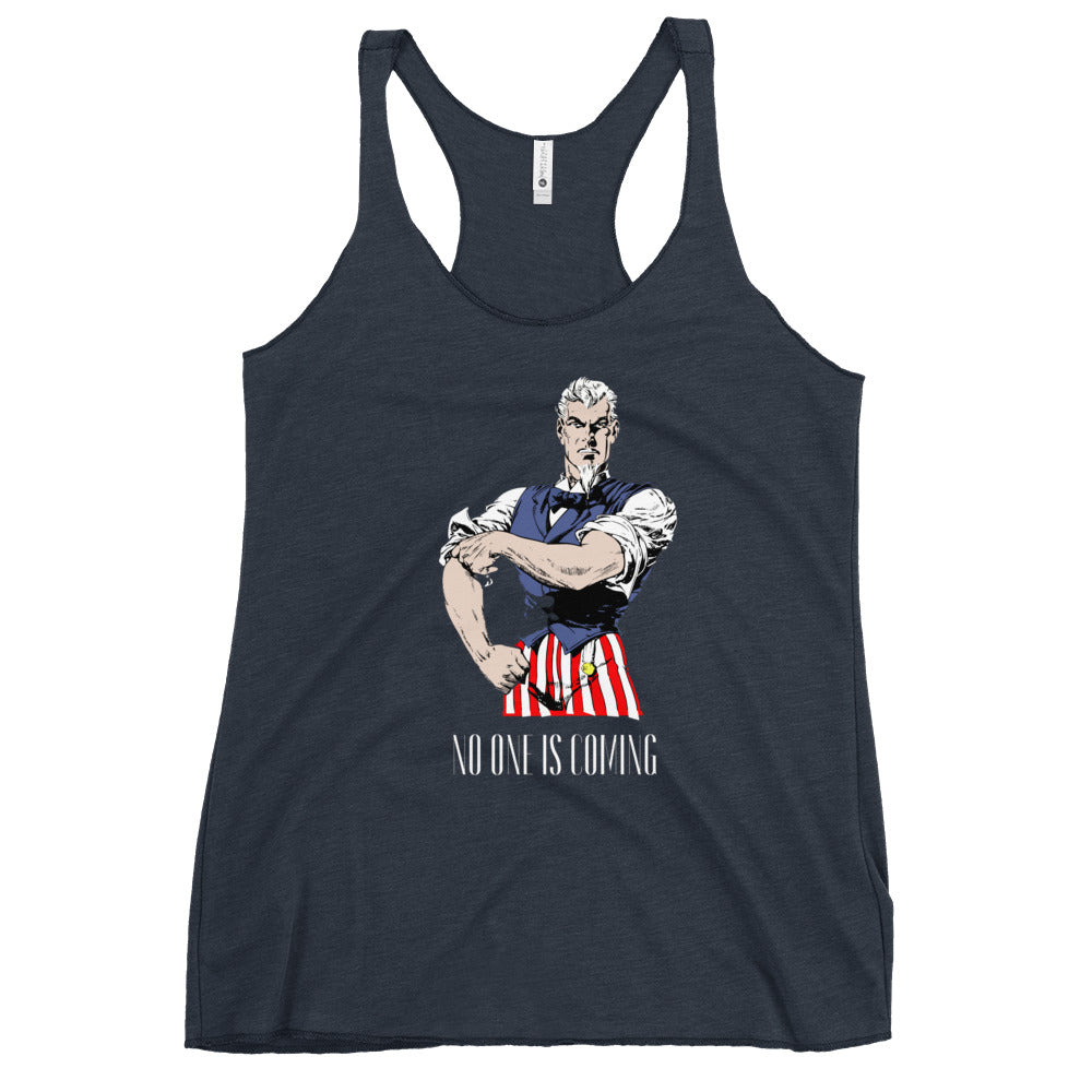 No One Is Coming Uncle Sam Women's Racerback Tank