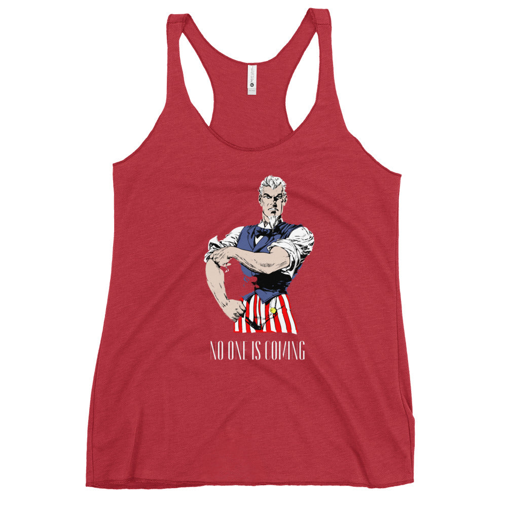 No One Is Coming Uncle Sam Women's Racerback Tank